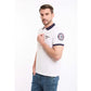 Buttoned Neck Polo Shirt with Patched Sleeve