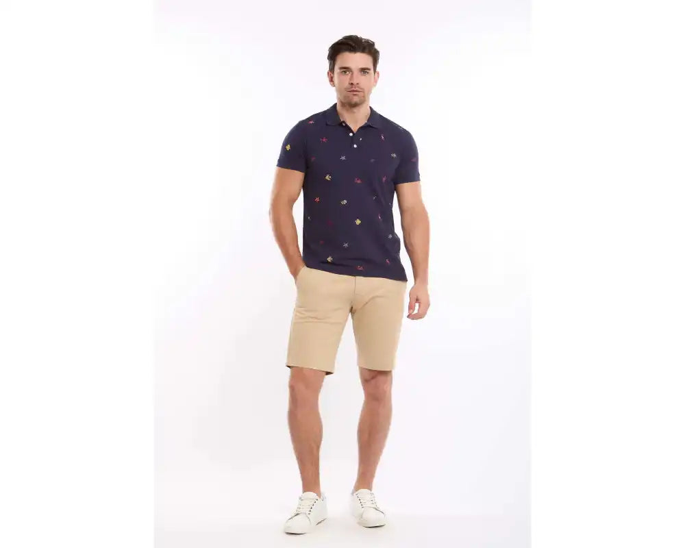 Sea Creatures Prints Casual Polo Shirt