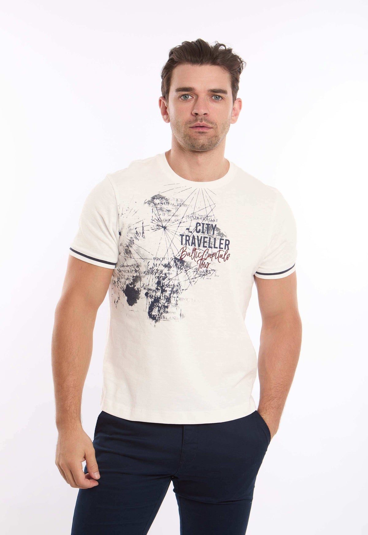 Short Sleeves Printed "City Traveller" Tee