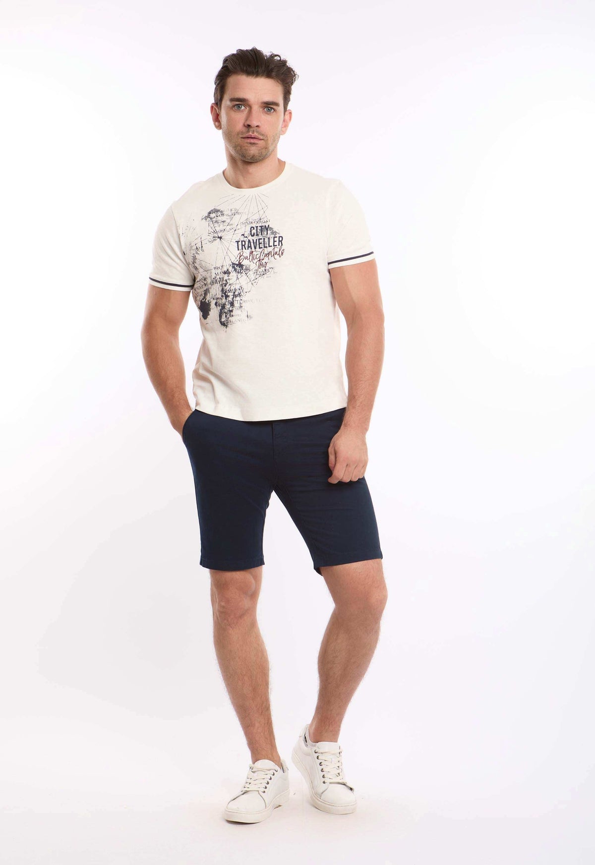 Short Sleeves Printed "City Traveller" Tee