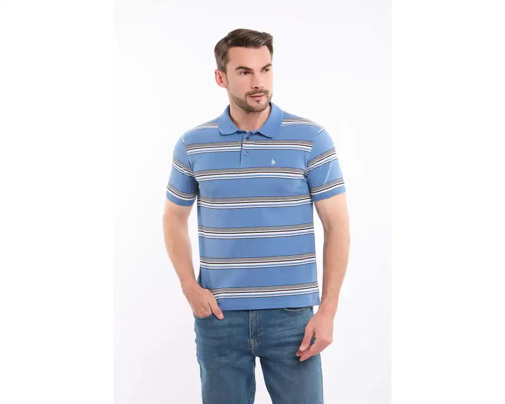 Striped Short Sleeves Elegant Polo Shirt