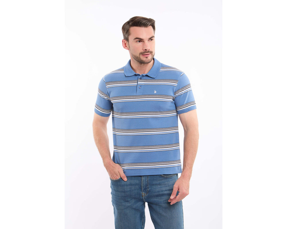 Striped Short Sleeves Elegant Polo Shirt