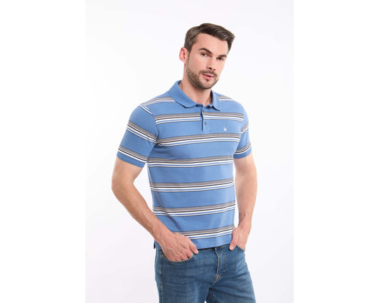 Striped Short Sleeves Elegant Polo Shirt