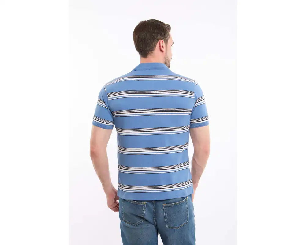 Striped Short Sleeves Elegant Polo Shirt