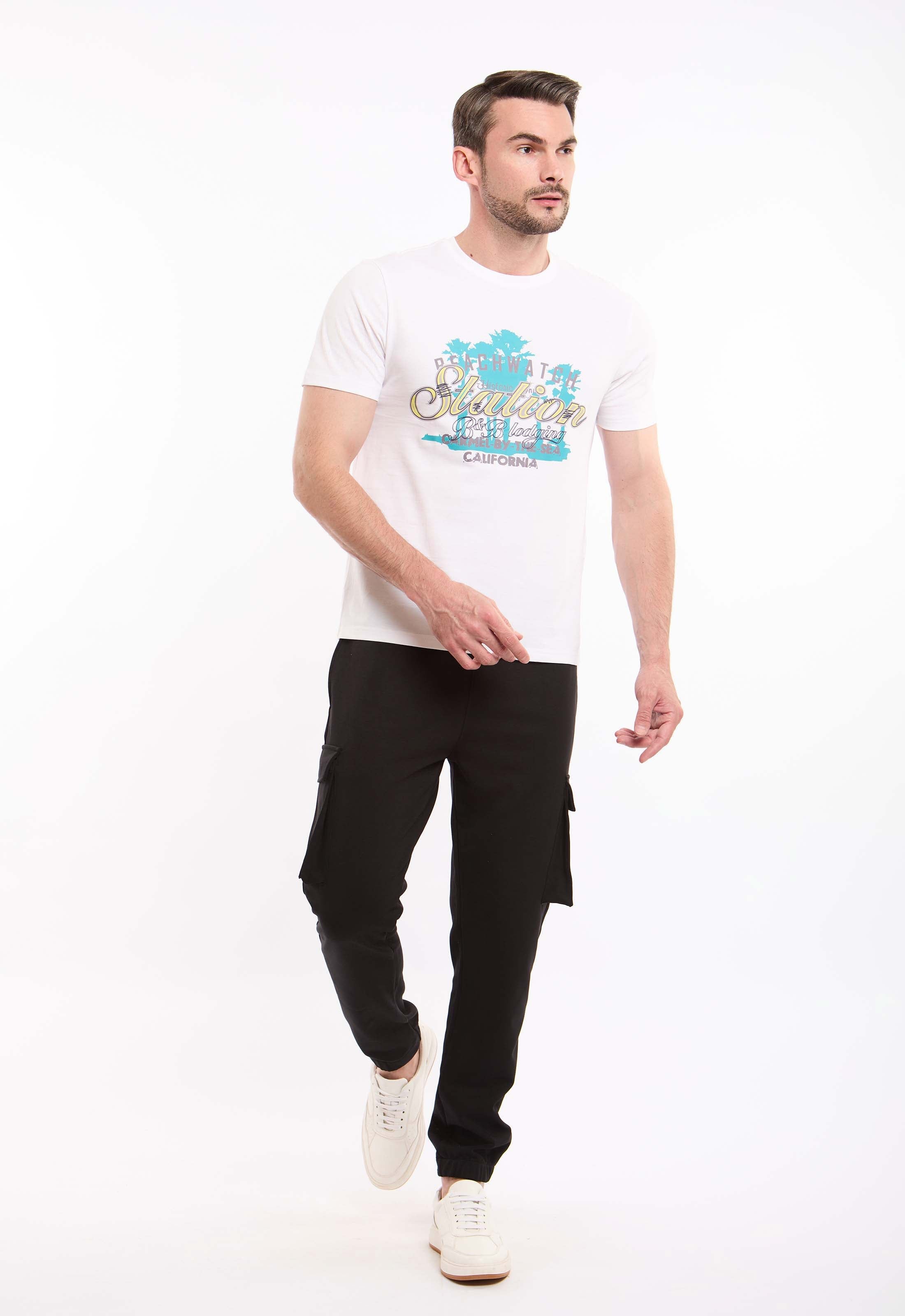 Printed Summer Tee with Crew Neck