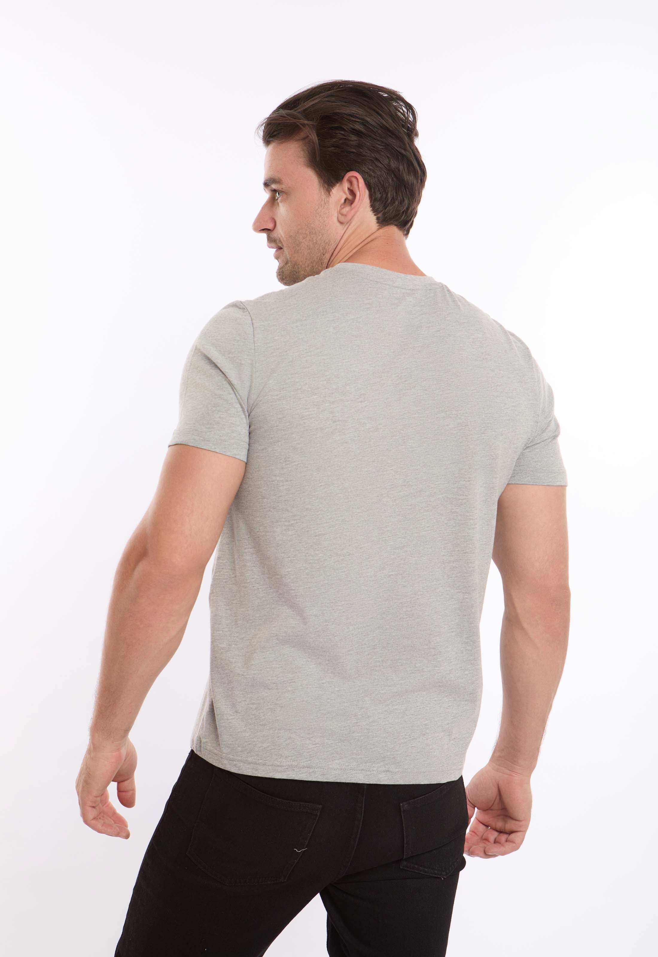 تيشيرت عادي برقبة مستديرة بطبعة شاطئ