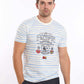 Slip On Stripes & Front Print Summer Tee