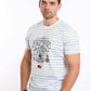 Slip On Stripes & Front Print Summer Tee