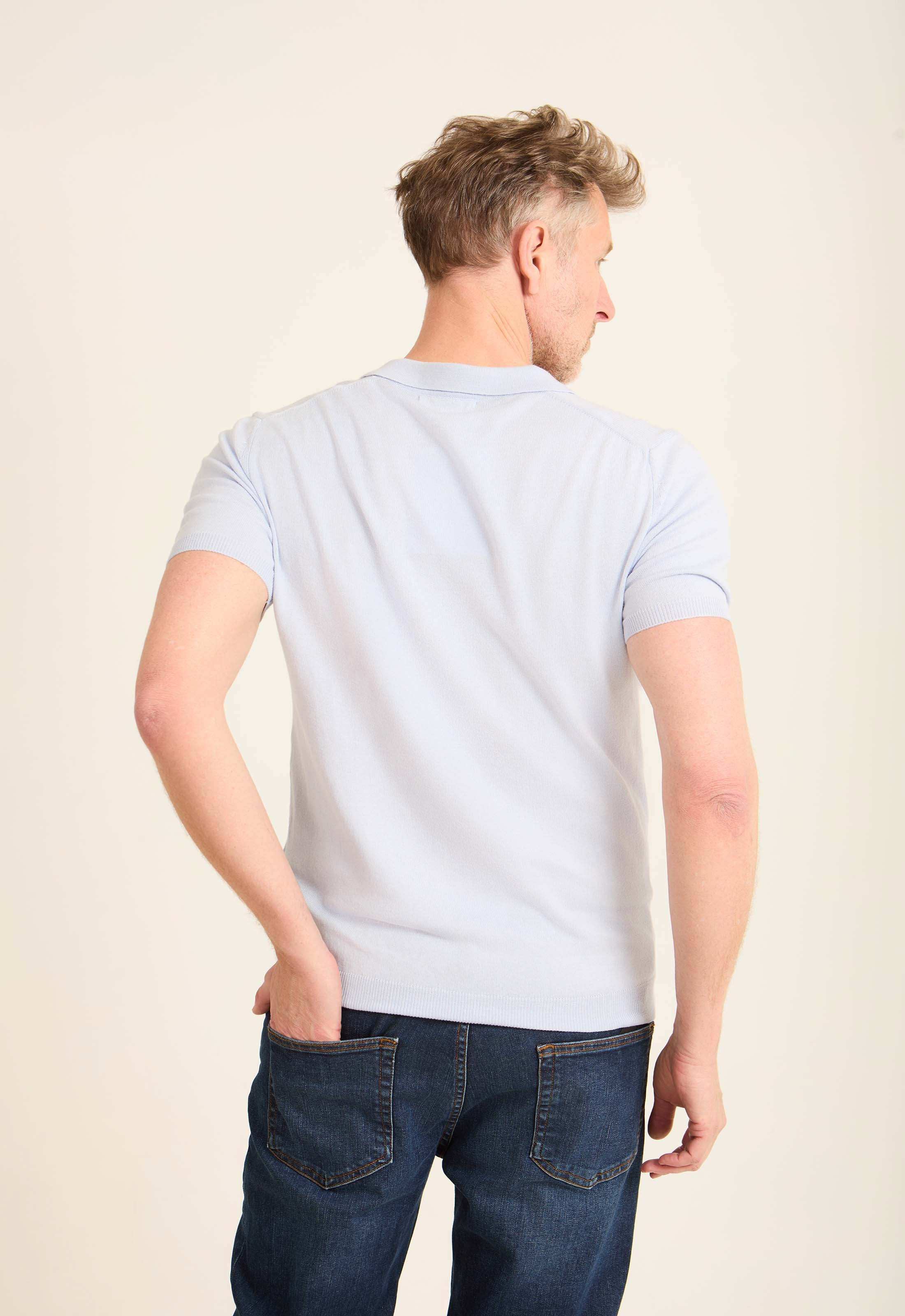 Ribbed Short Sleeves Regular Polo Shirt