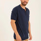 Ribbed Short Sleeves Regular Polo Shirt
