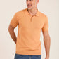 Ribbed Short Sleeves Regular Polo Shirt