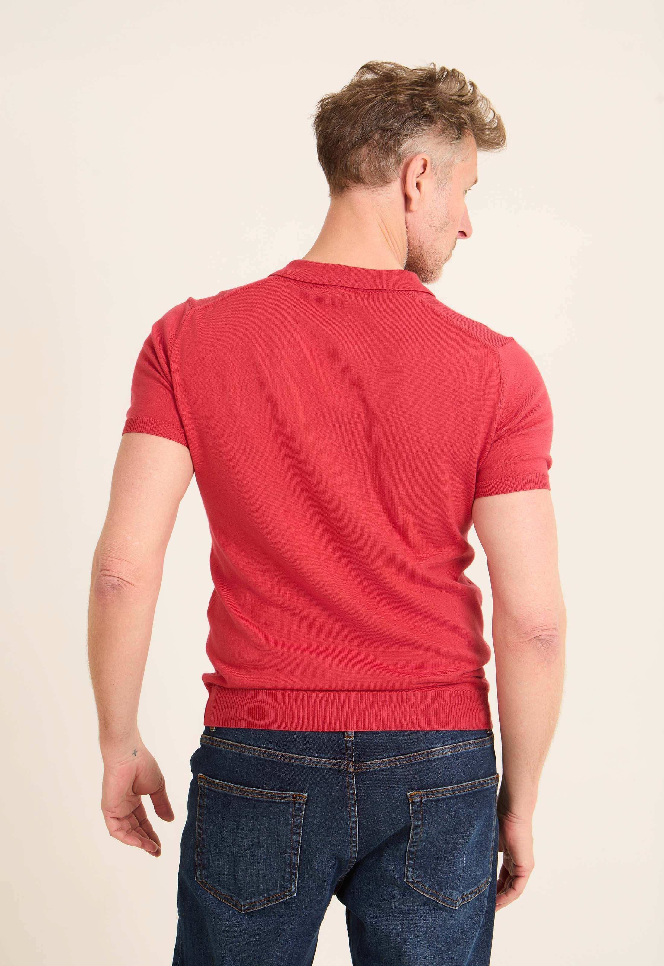 Ribbed Short Sleeves Regular Polo Shirt