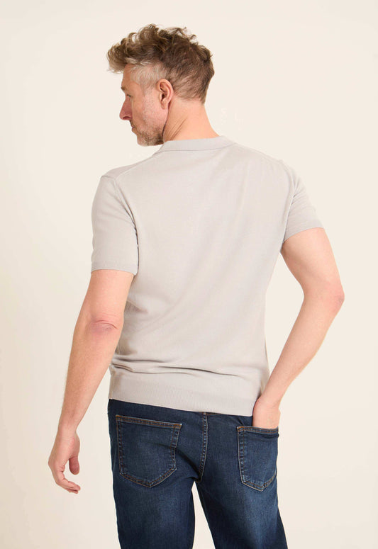 Ribbed Short Sleeves Regular Polo Shirt