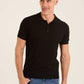 Ribbed Short Sleeves Regular Polo Shirt