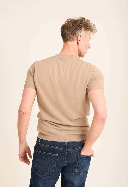 Ribbed Neck & Sleeves Regular Fit Tee