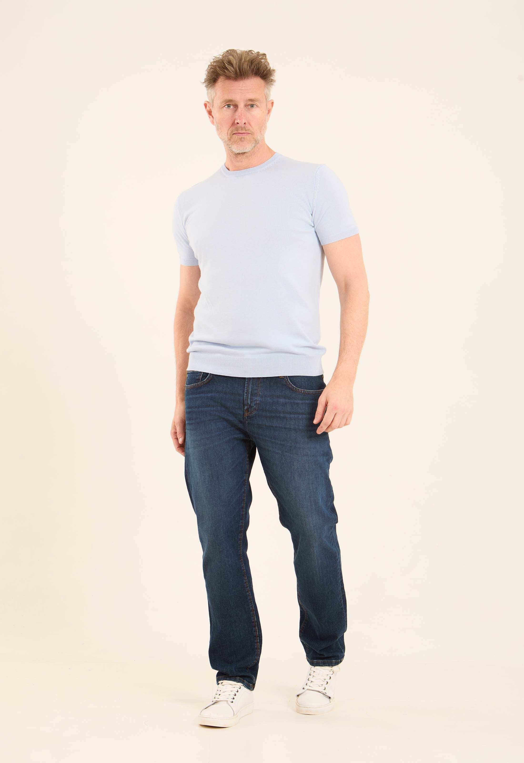 Ribbed Neck & Sleeves Regular Fit Tee