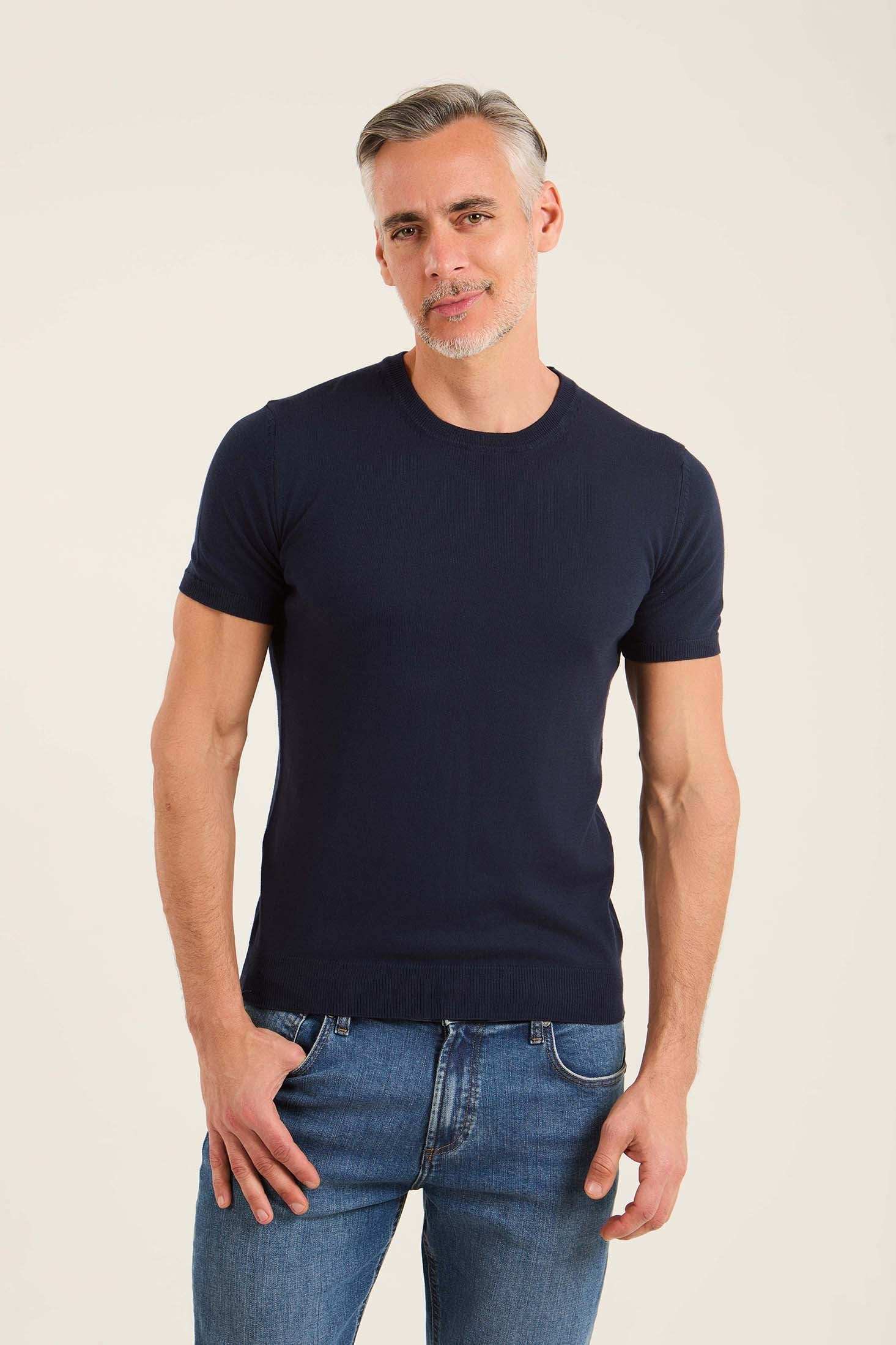 Ribbed Neck & Sleeves Regular Fit Tee