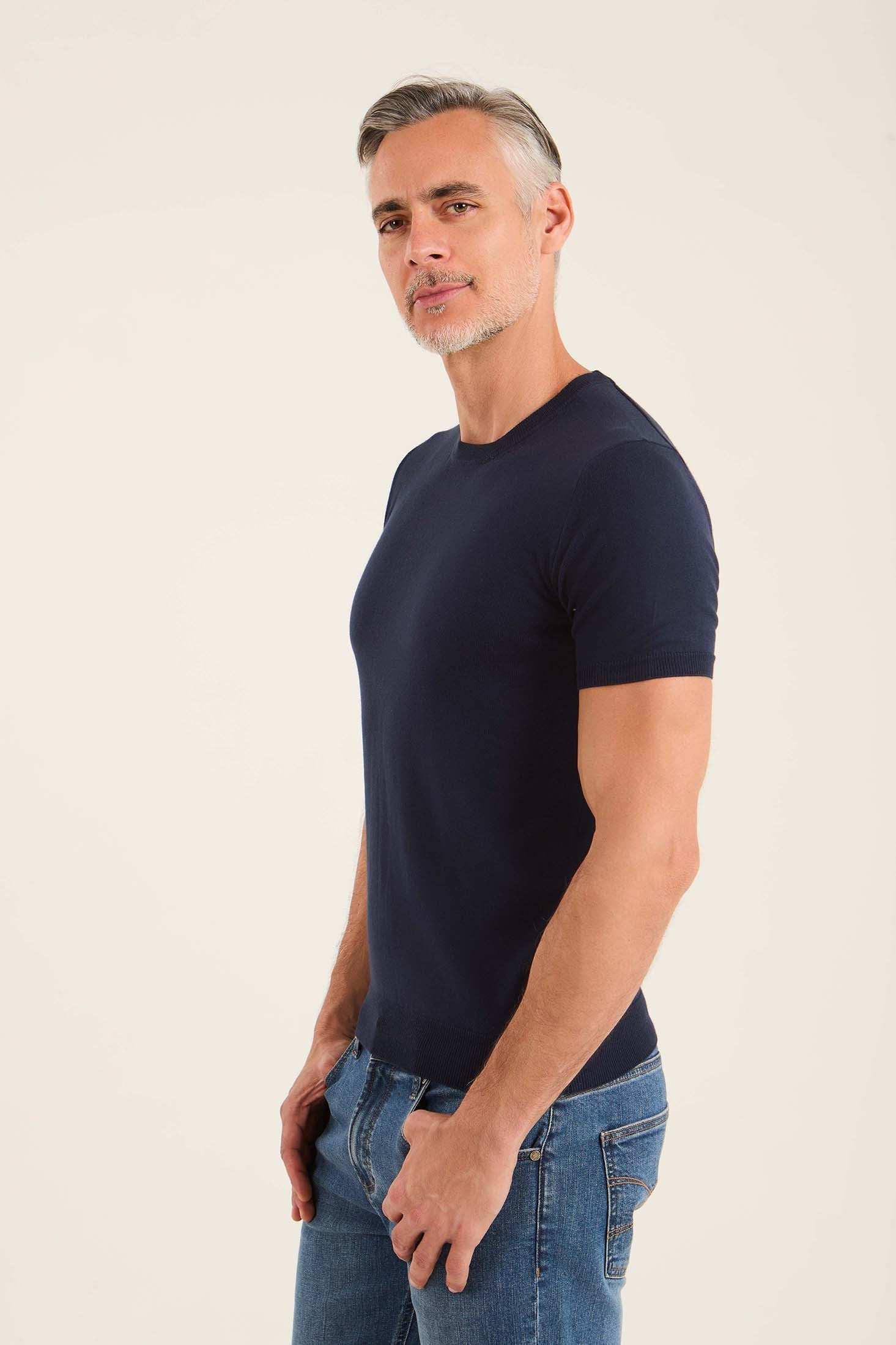 Ribbed Neck & Sleeves Regular Fit Tee