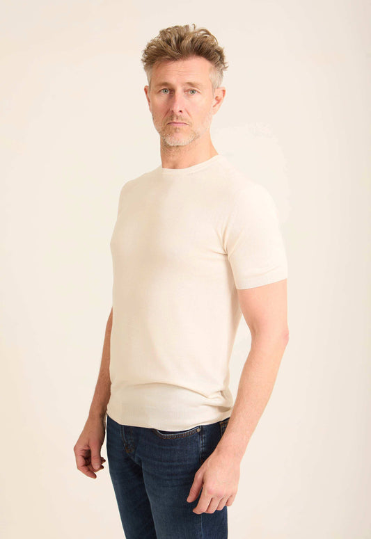 Ribbed Neck & Sleeves Regular Fit Tee