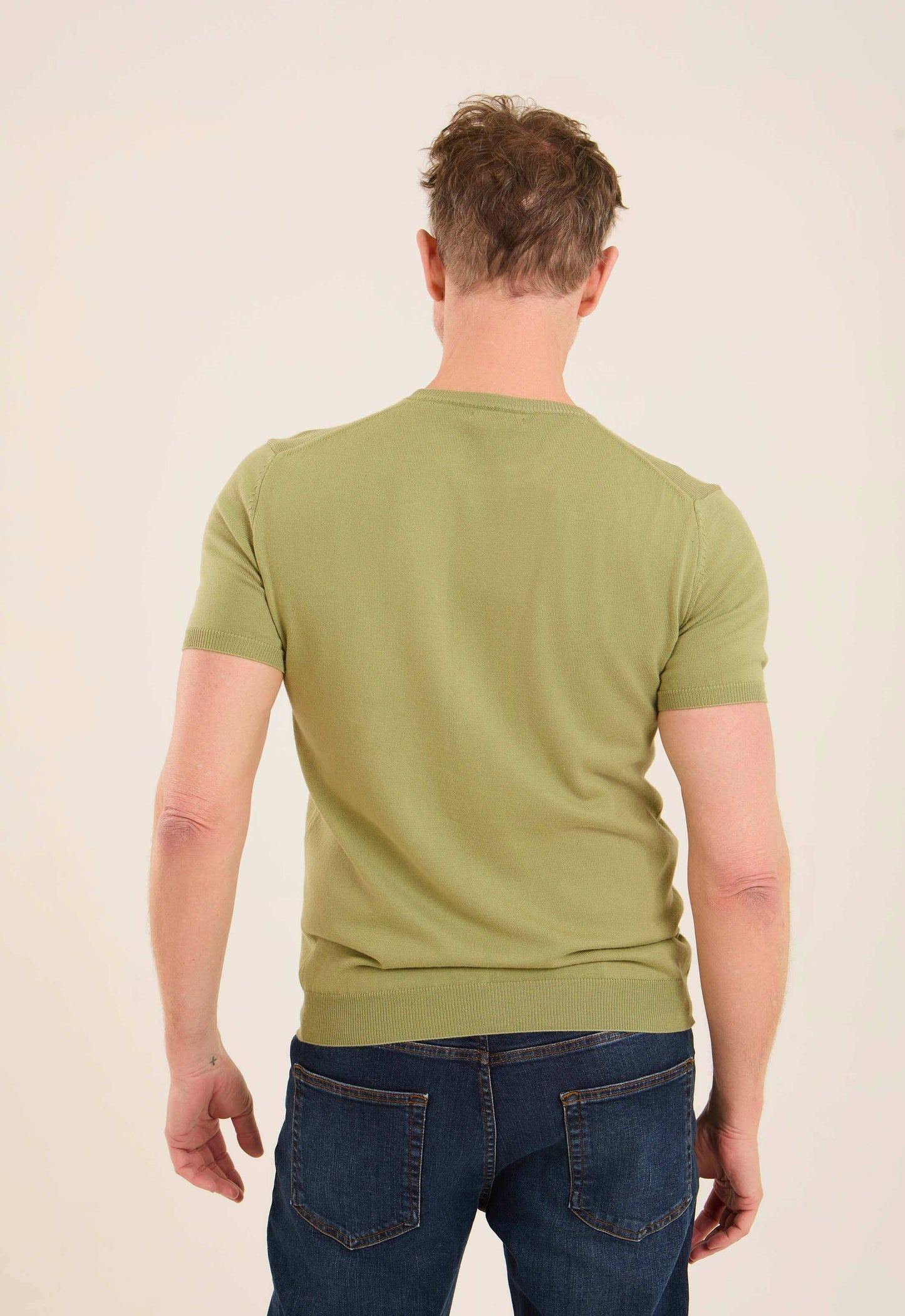 Ribbed Neck & Sleeves Regular Fit Tee