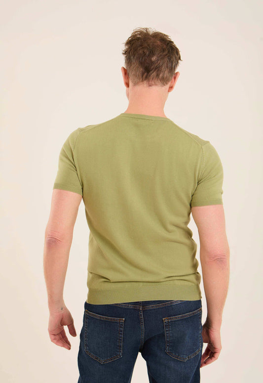 Ribbed Neck & Sleeves Regular Fit Tee