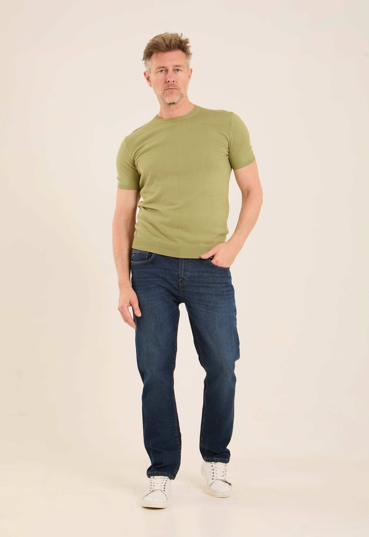 Ribbed Neck & Sleeves Regular Fit Tee