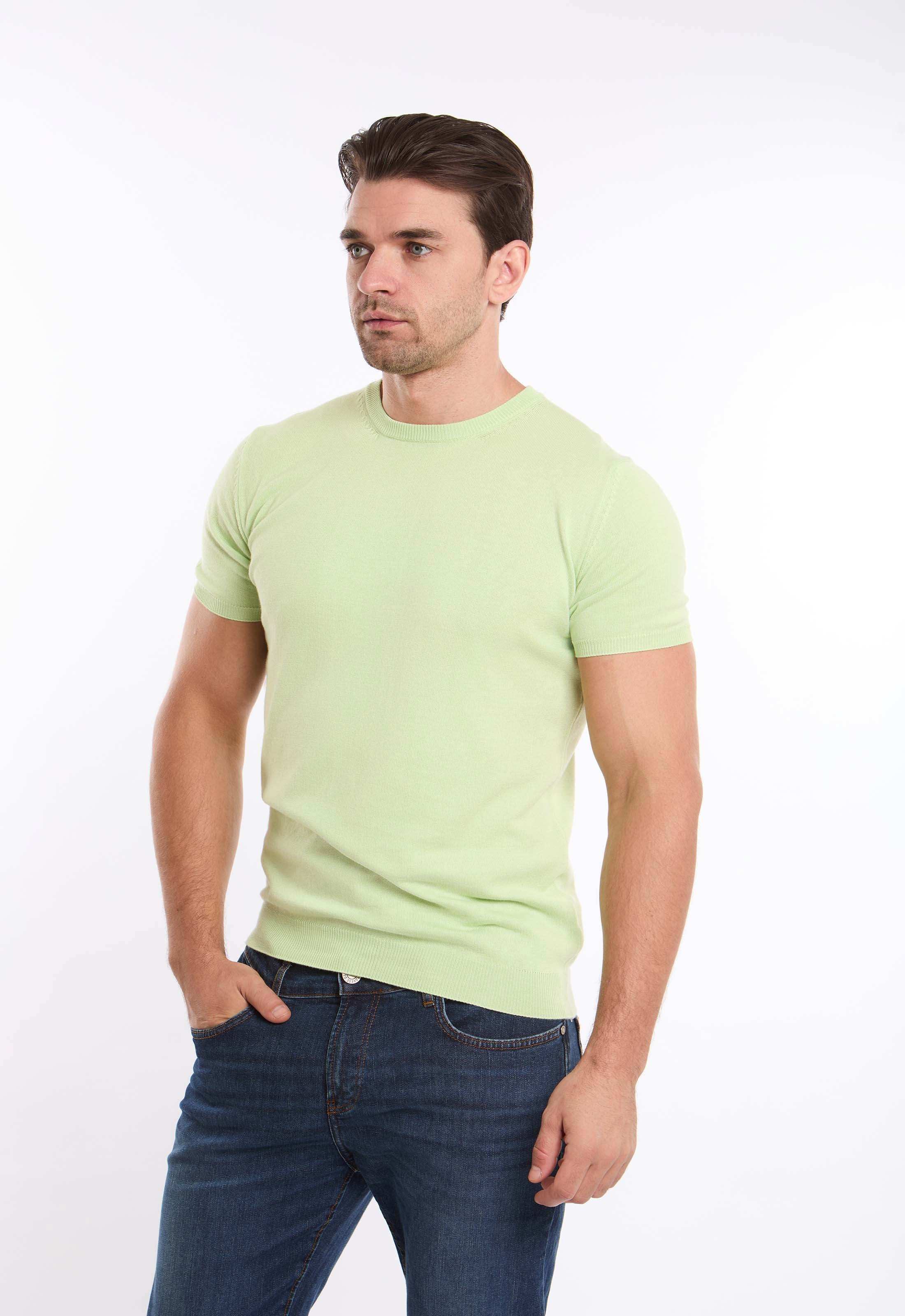 Ribbed Neck & Sleeves Regular Fit Tee