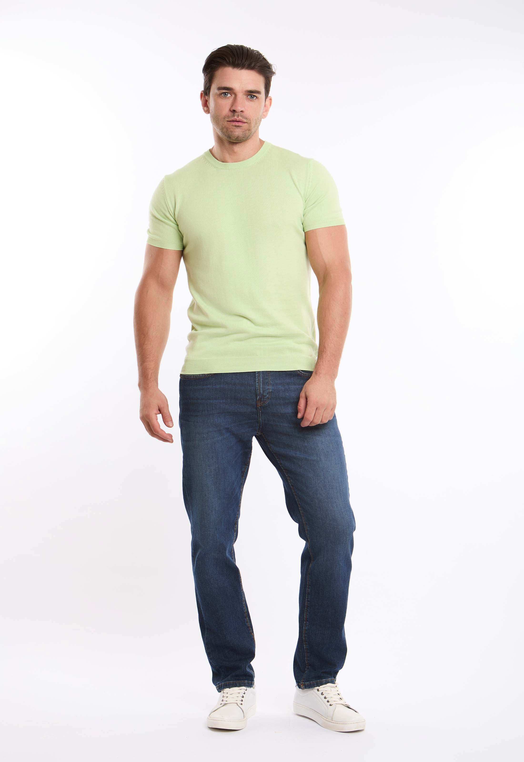 Ribbed Neck & Sleeves Regular Fit Tee