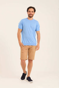Short Sleeves Textured Tee with Hem