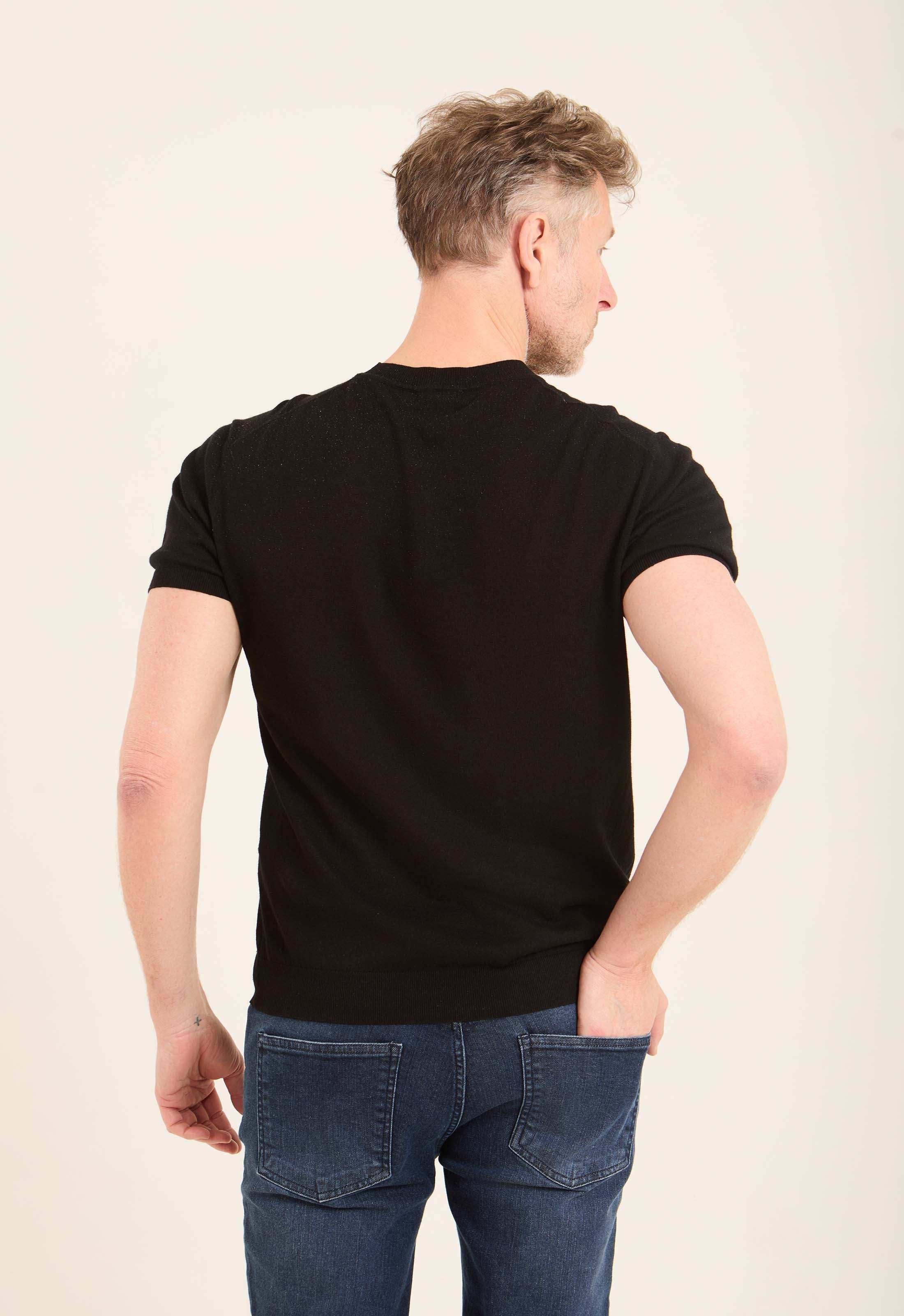 Short Sleeves Textured Tee with Hem
