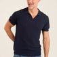 Perforated Striped Slip On Polo Shirt