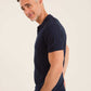 Perforated Striped Slip On Polo Shirt