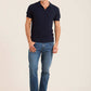 Perforated Striped Slip On Polo Shirt