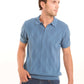 Diamonds Pattern Buttoned Polo Shirt with Hem