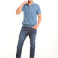 Diamonds Pattern Buttoned Polo Shirt with Hem