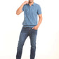 Diamonds Pattern Buttoned Polo Shirt with Hem