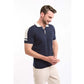 Solid Tricote Buttoned Neck Polo Shirt