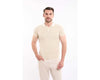 Solid Tricote Buttoned Neck Polo Shirt