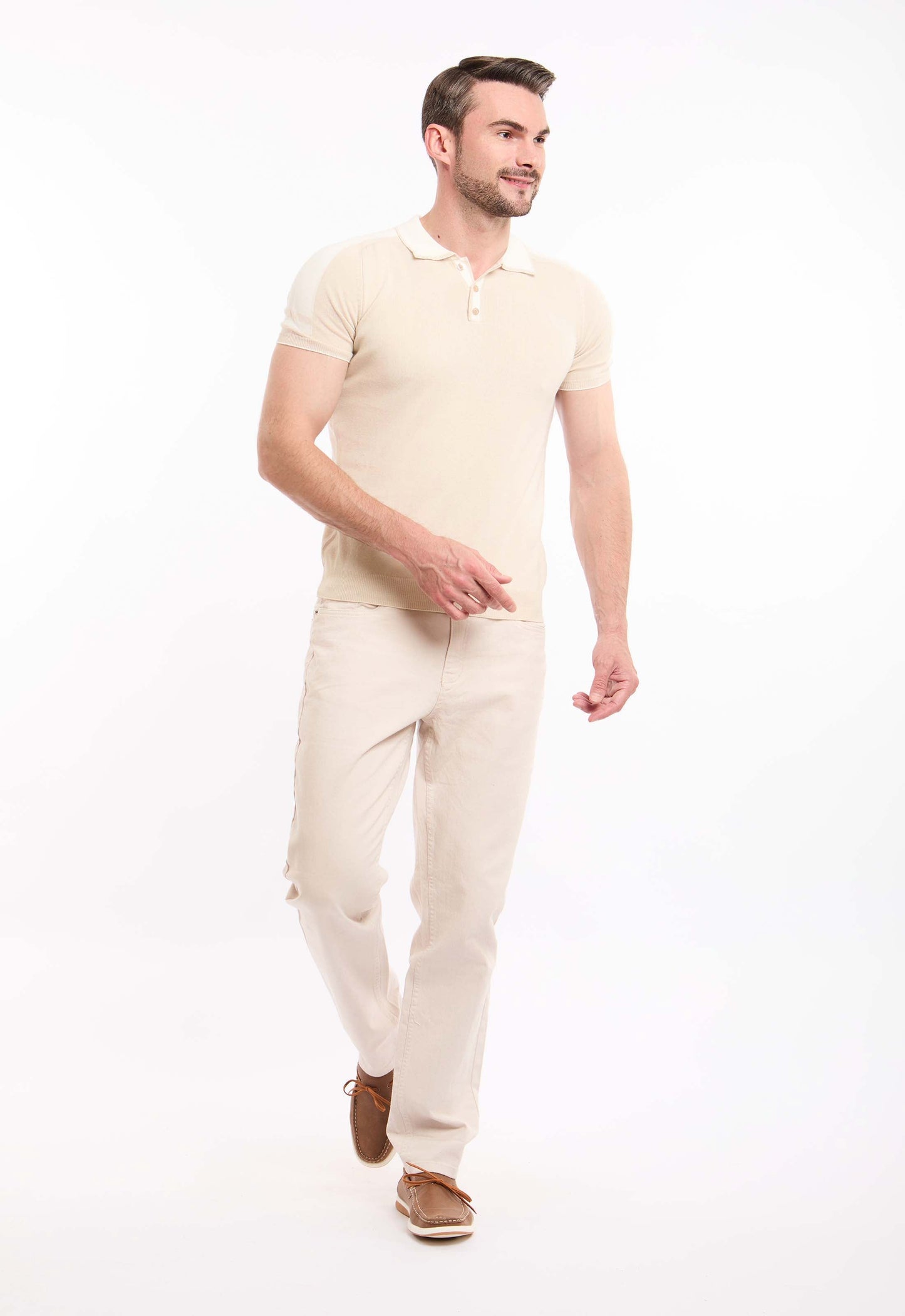 Men Polo   Shirt Beige