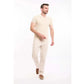 Solid Tricote Buttoned Neck Polo Shirt