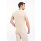 Solid Tricote Buttoned Neck Polo Shirt