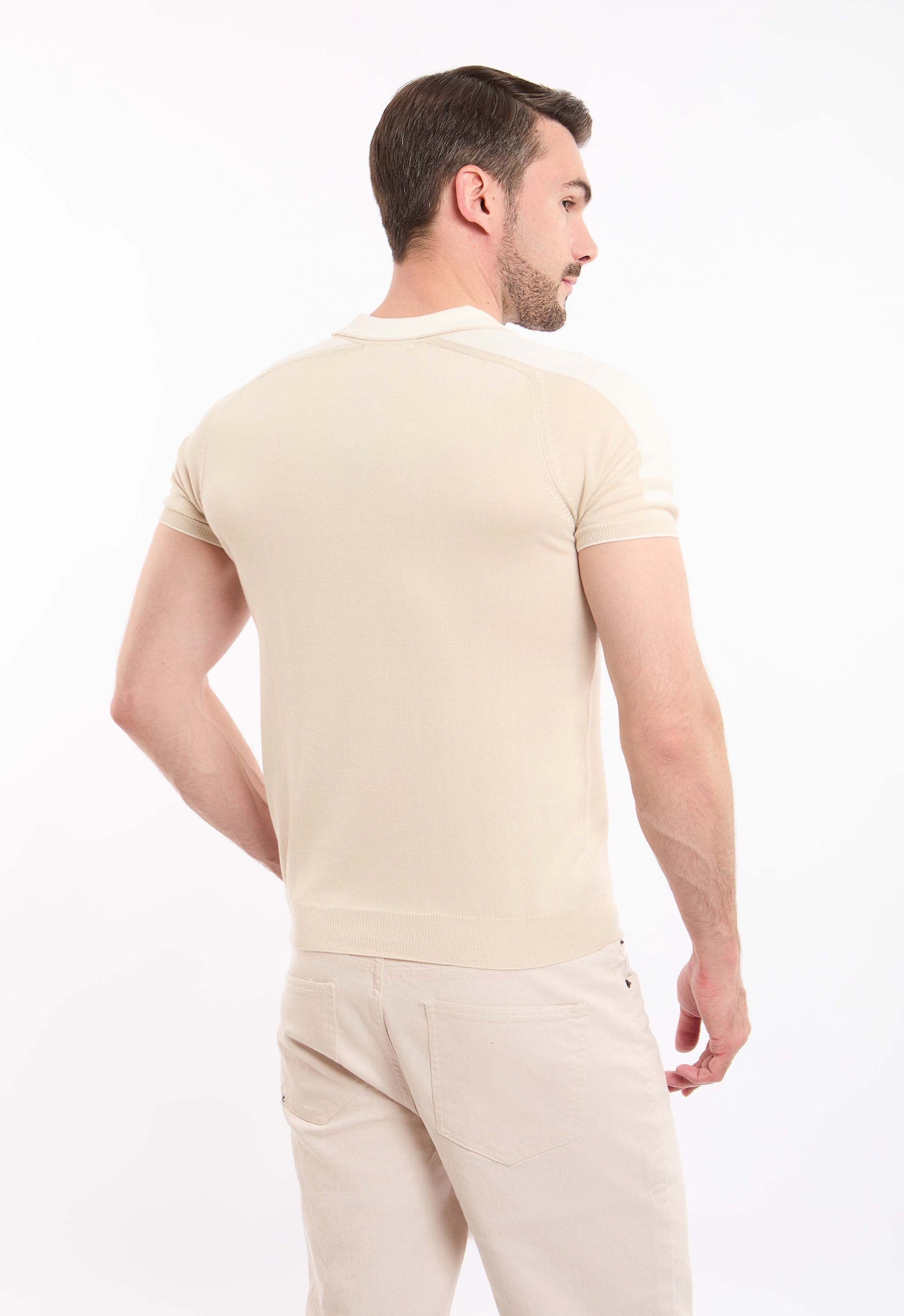 Men Polo   Shirt Beige