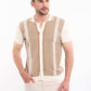 Turn Down Collar Striped Winter Shirt