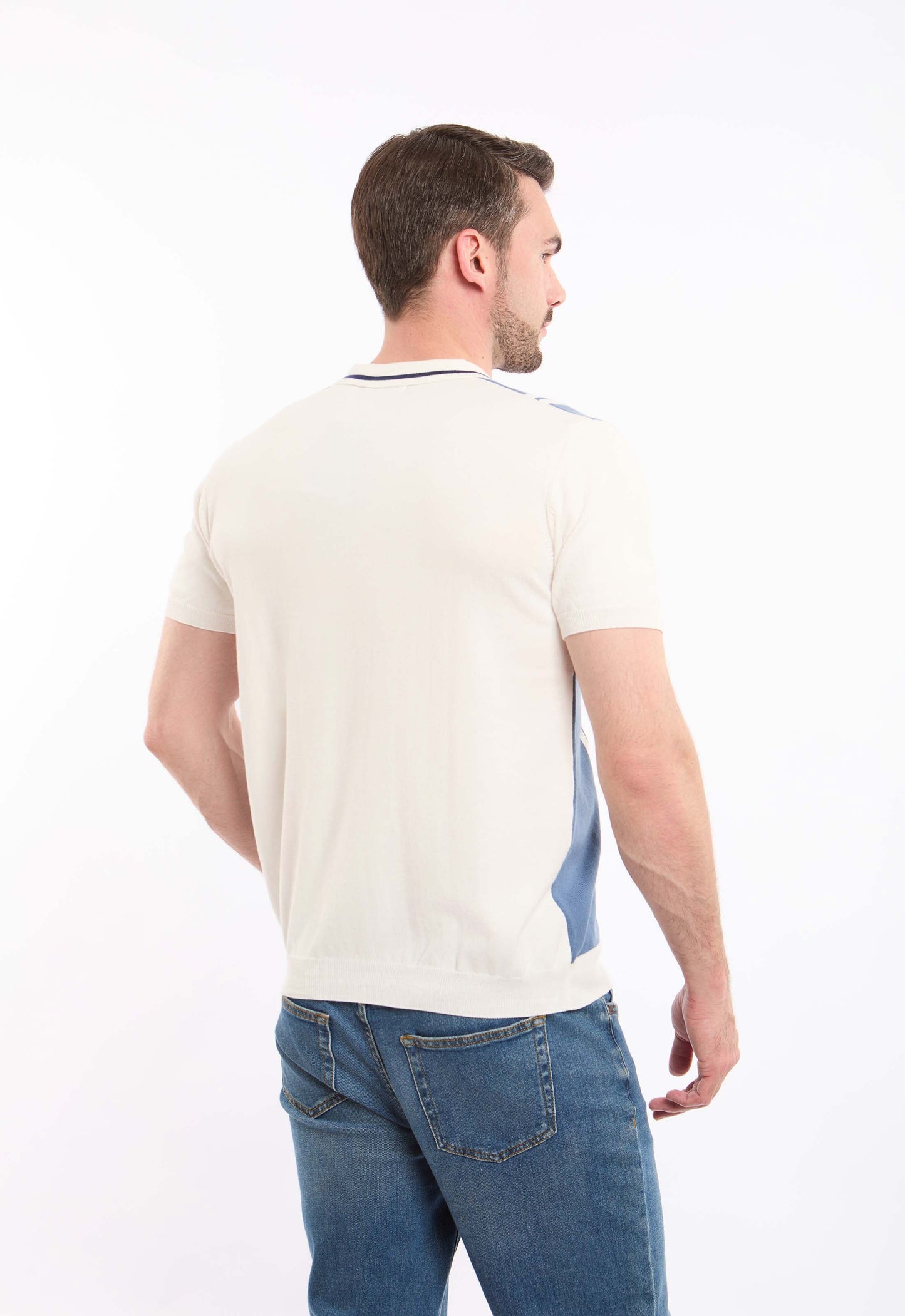 Turn Down Collar Striped Winter Shirt