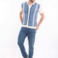 Turn Down Collar Striped Winter Shirt