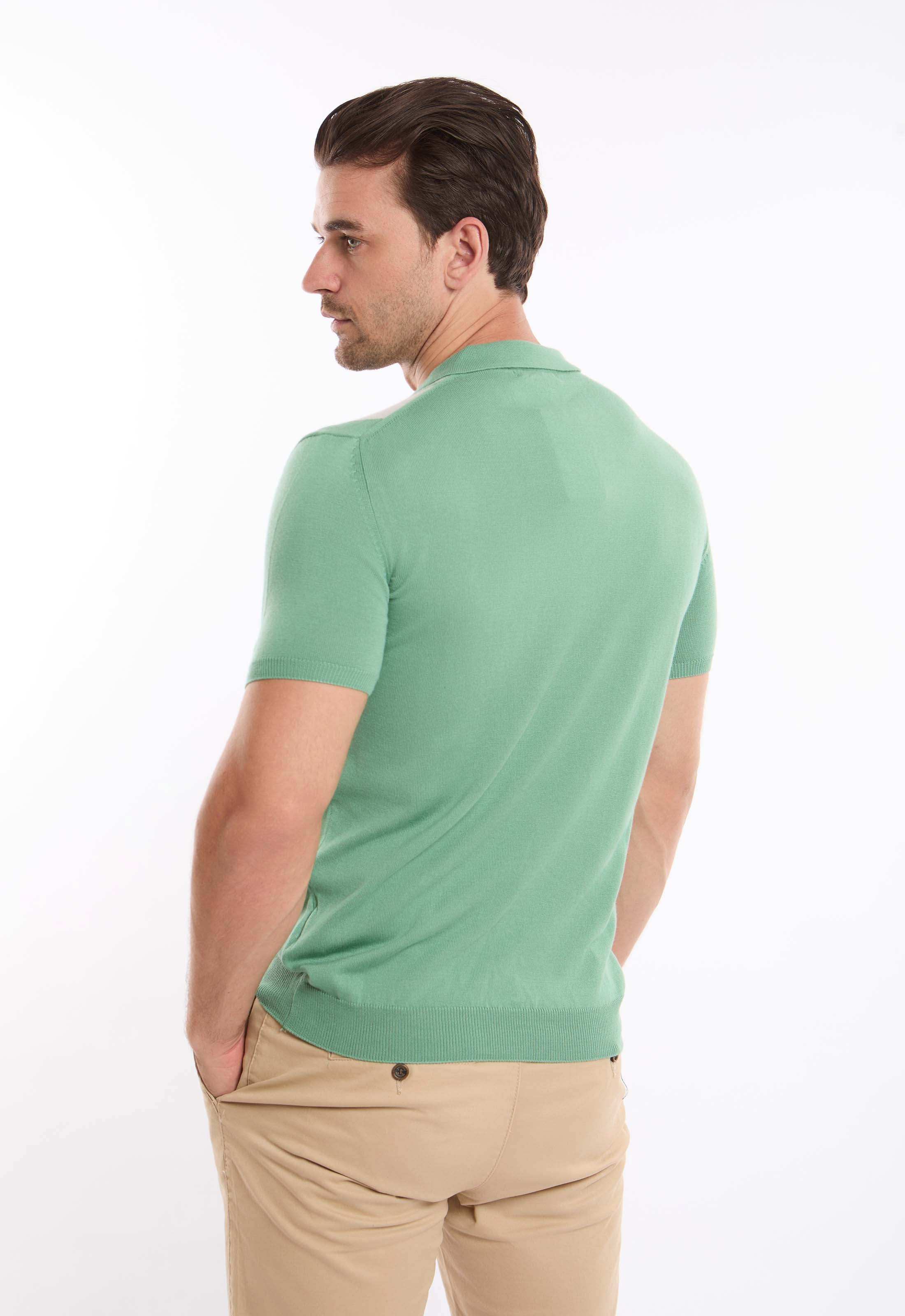Wide Stripes Slip On Tricote Polo Shirt