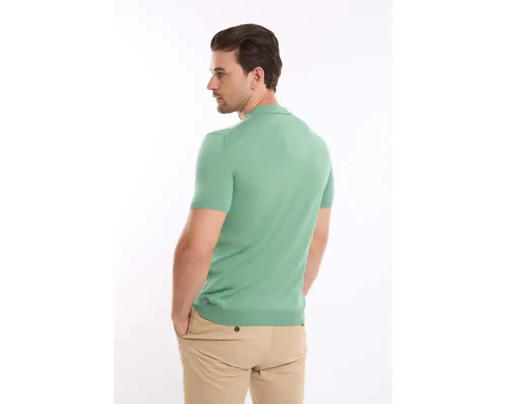 Wide Stripes Slip On Tricote Polo Shirt