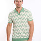 V-Neck Slip On Chevron Polo Shirt