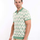 V-Neck Slip On Chevron Polo Shirt