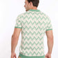 V-Neck Slip On Chevron Polo Shirt